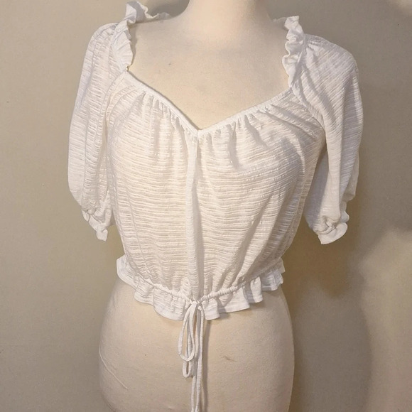 Free People Dorthy Puff sleeve top SZ S NWOT - Picture 2 of 7